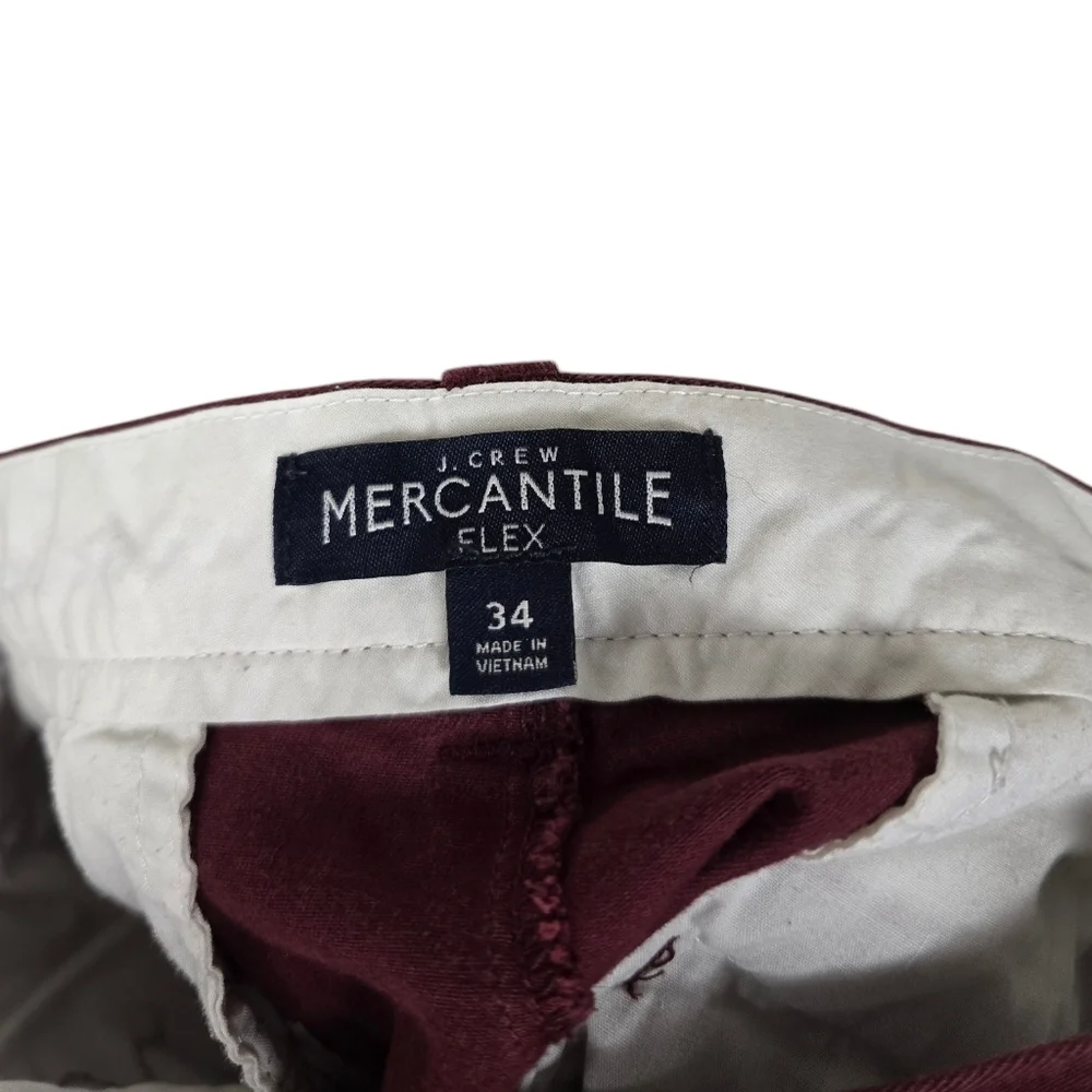 J. Crew Mercantile Flex Dark Red Shorts 34